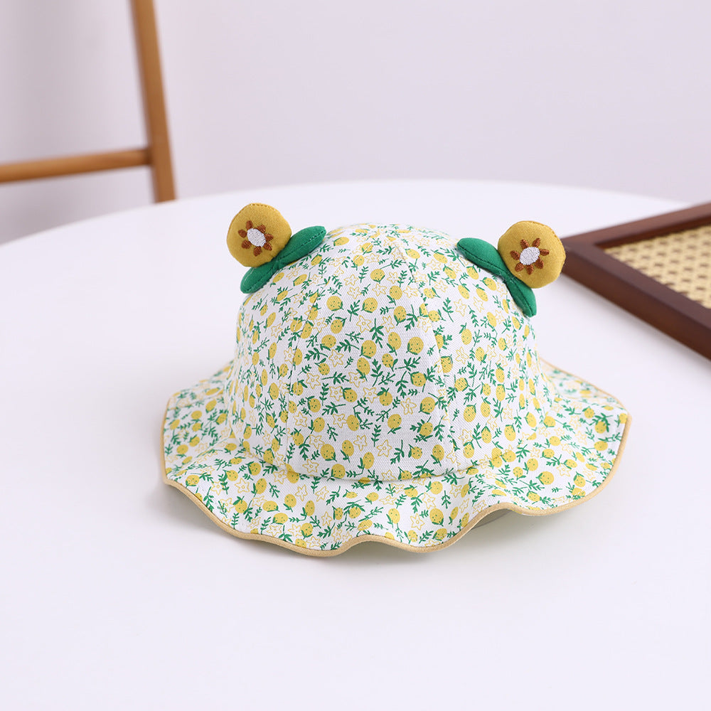 Wholesale Cotton Fruit Double Angle Kids Bucket Hat